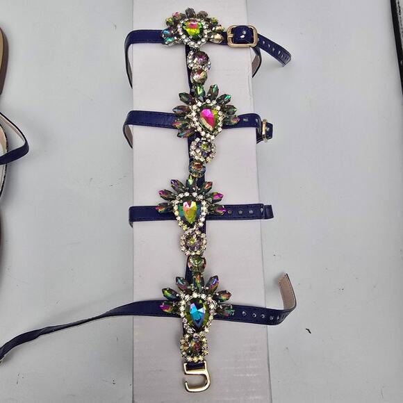 Azomodo  Blue Blingy‎ removable Gladiator Straps NIB - Picture 7 of 9